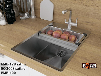картинка Кухонная мойка Emar EMB-128А PVD NANO SATINE 